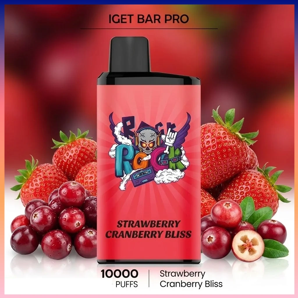 07cd863e-487c-4928-a535-7a29f1c0088b.webp IGET Bar Pro Strawberry cranberry bliss 10000 Puffs - Image 1